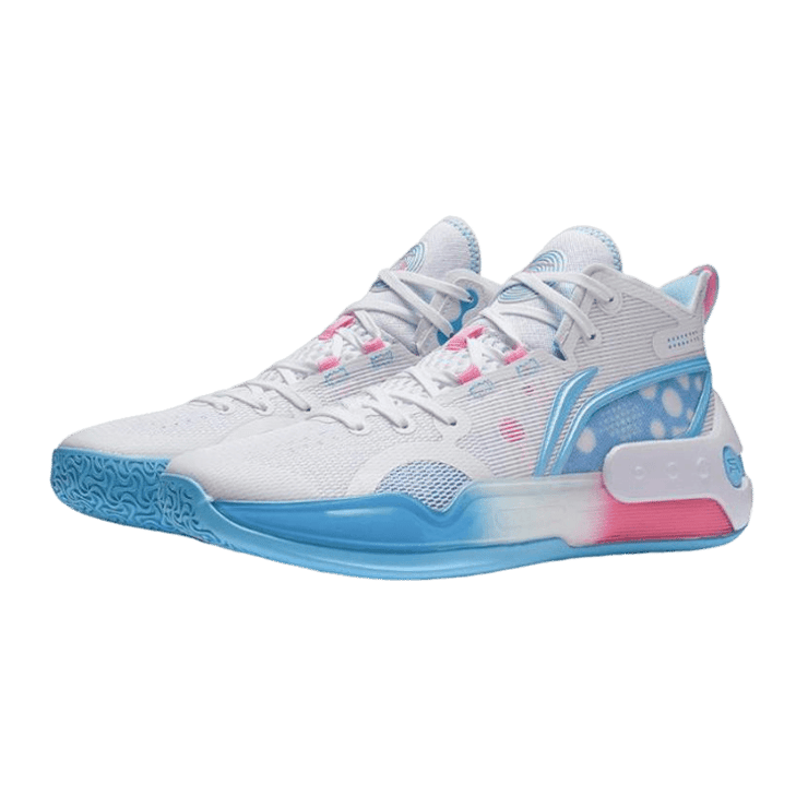 Li-Ning Yushuai 16 Mid White Blue Pink Angle 1