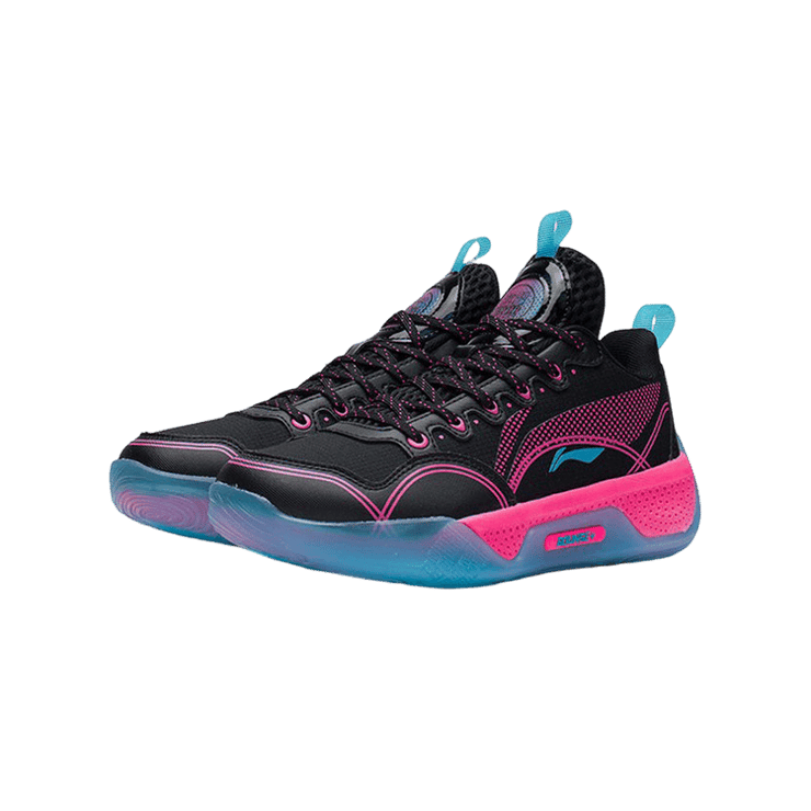Li-Ning Yushuai 14 Low Black Pink (GS) Angle 0