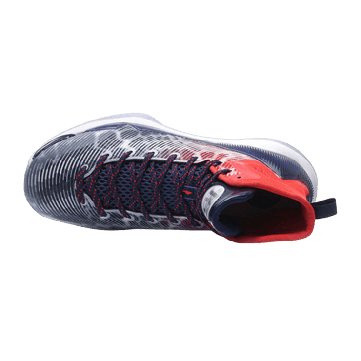 Li-Ning Hi-Top Red Black/White Angle 1