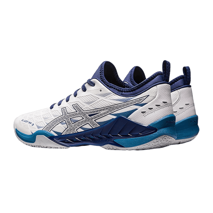 ASICS Blast FF 3 White Deep Ocean Angle 1