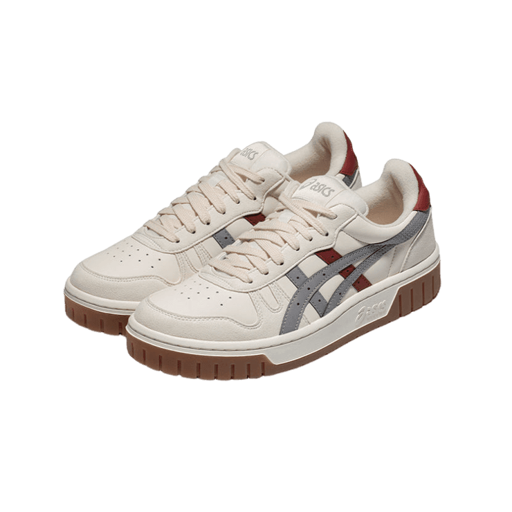 ASICS Court MZ Retro Casual Skateboarding Unisex Beige Gray Angle 0