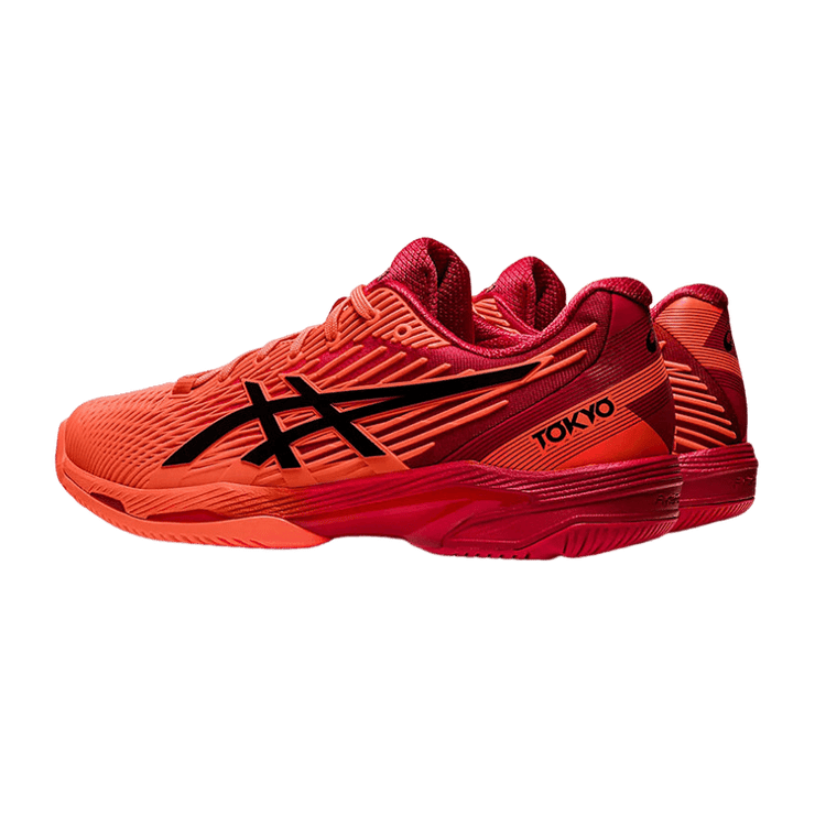 ASICS Solution Speed FF 2 Sunrise Red Black Angle 1