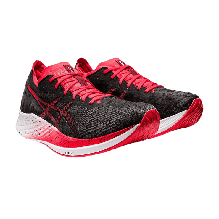 ASICS Magic Speed Black Electric Red Angle 0