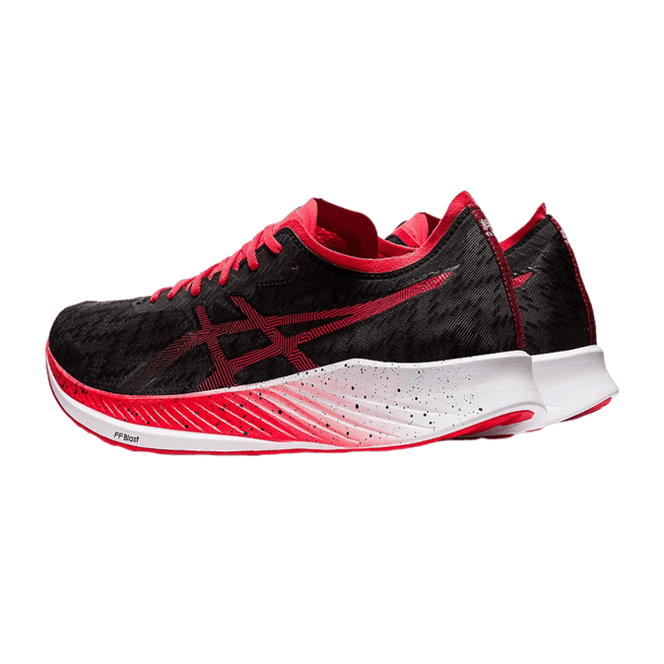 ASICS Magic Speed Black Electric Red Angle 1