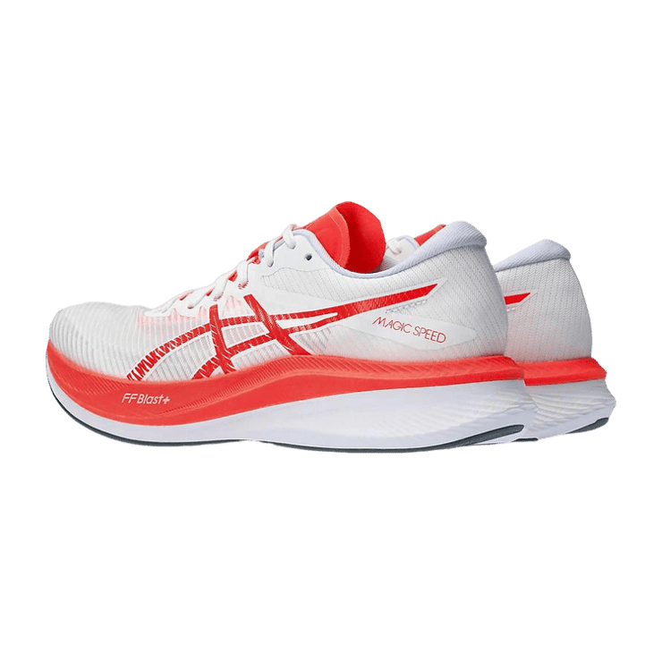 ASICS Magic Speed 3 White Sunrise Red (W) Angle 2
