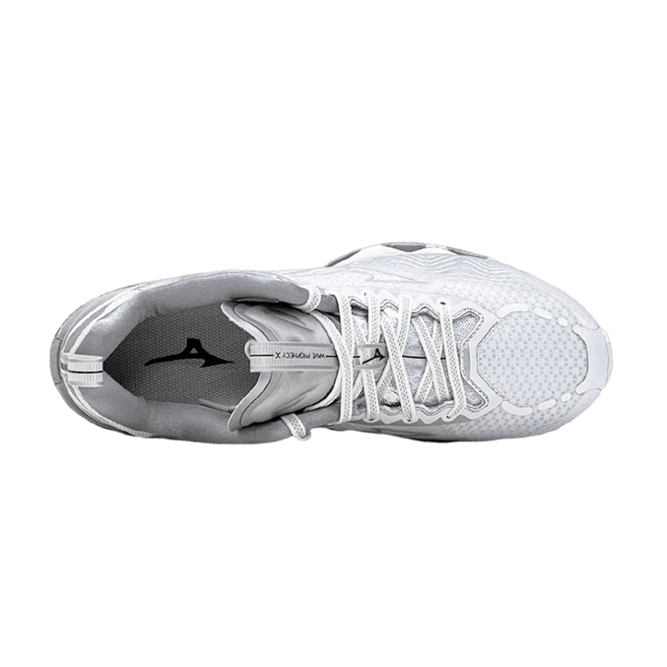 Mizuno Wave Prophecy 10 White Silver Angle 0