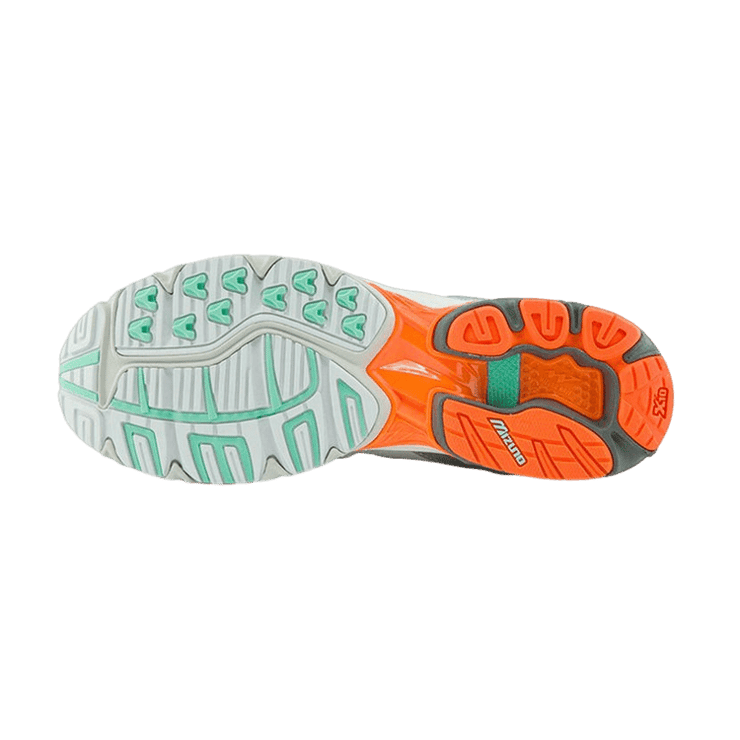 Mizuno Wave Rider 10 Gray Orange Angle 2