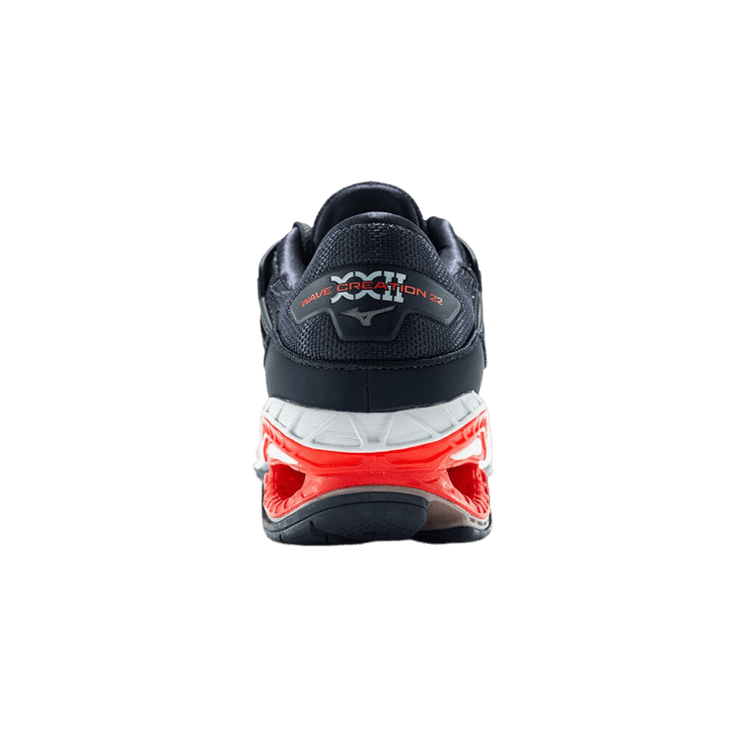 Mizuno Wave Creation Black Blue/Red Angle 1