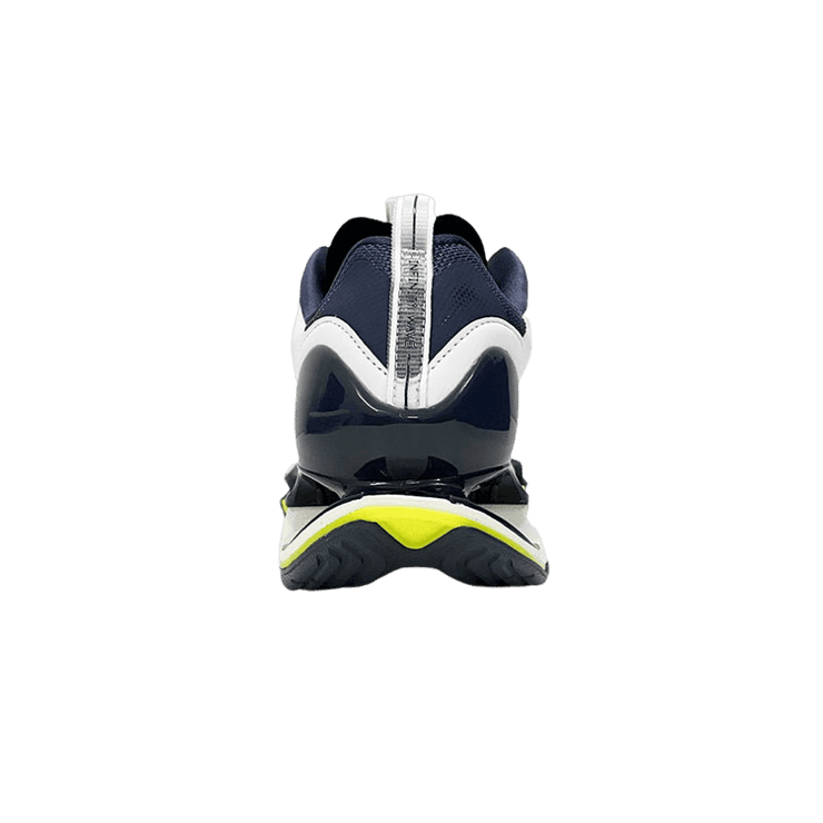 Mizuno Wave X 10 Shock Absorption Non-Slip Wear-resistant Low Tops White Green Black Yellow Blue Angle 2