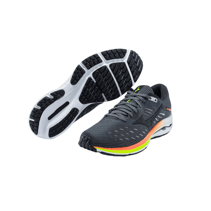 Mizuno Wave Rider 24 Castle Rock Solar Orange Angle 0