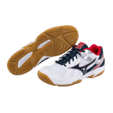 Mizuno Cyclone Speed White Red Angle 2