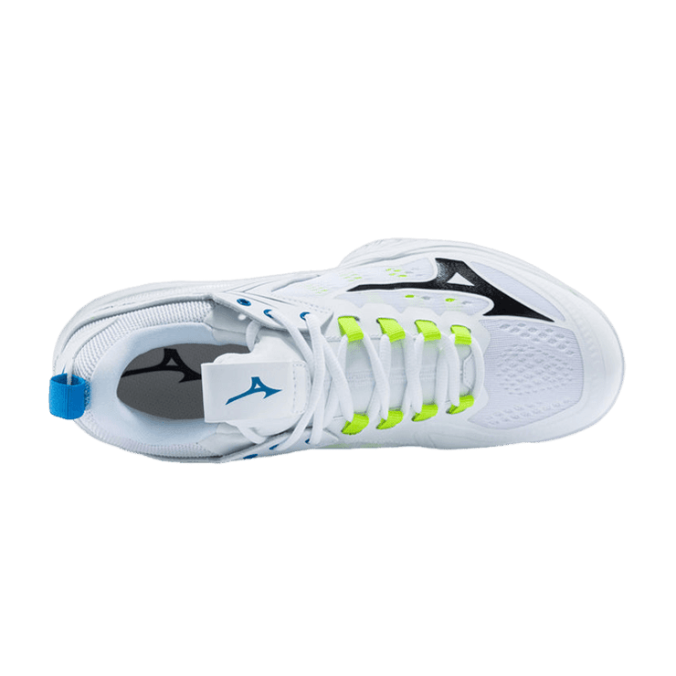 Mizuno Wave Claw Neo Wide White Volt Angle 2