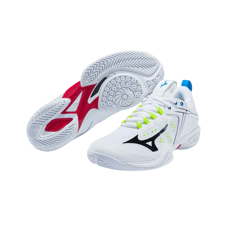 Mizuno Wave Claw Neo Wide White Volt Angle 3