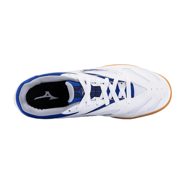 Mizuno Crossmatch Plio EV White Blue Angle 1