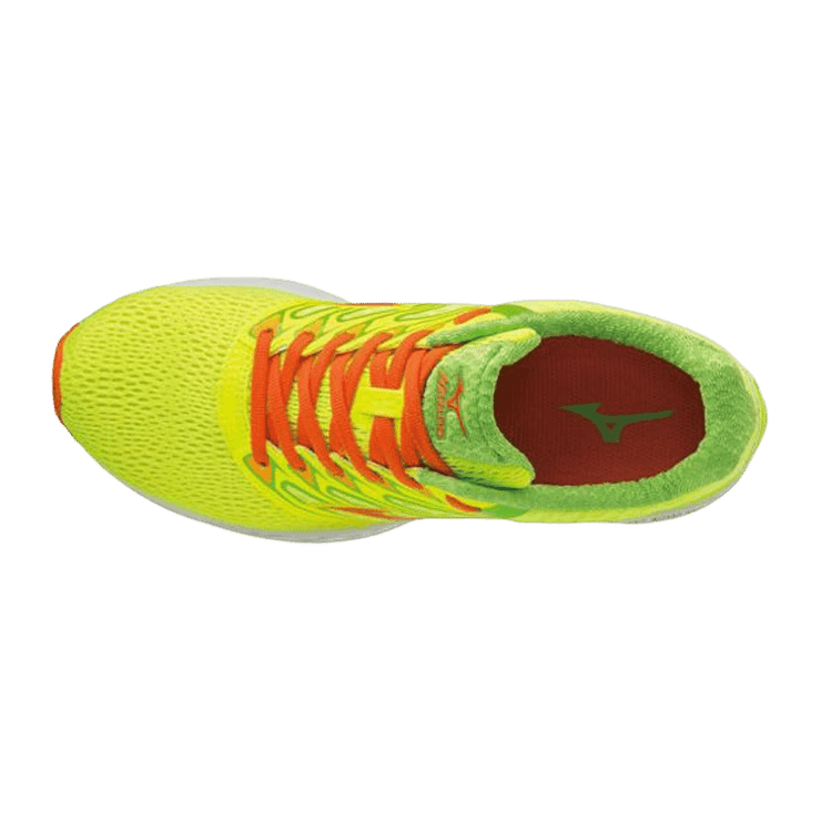 Mizuno Wave Shadow Yellow Red Angle 0