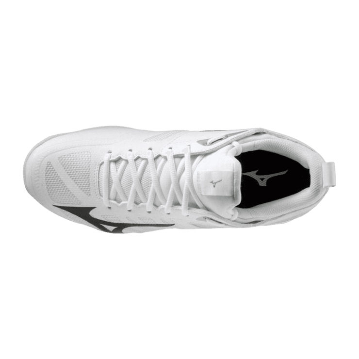 Mizuno Wave Dimension White Black Angle 0