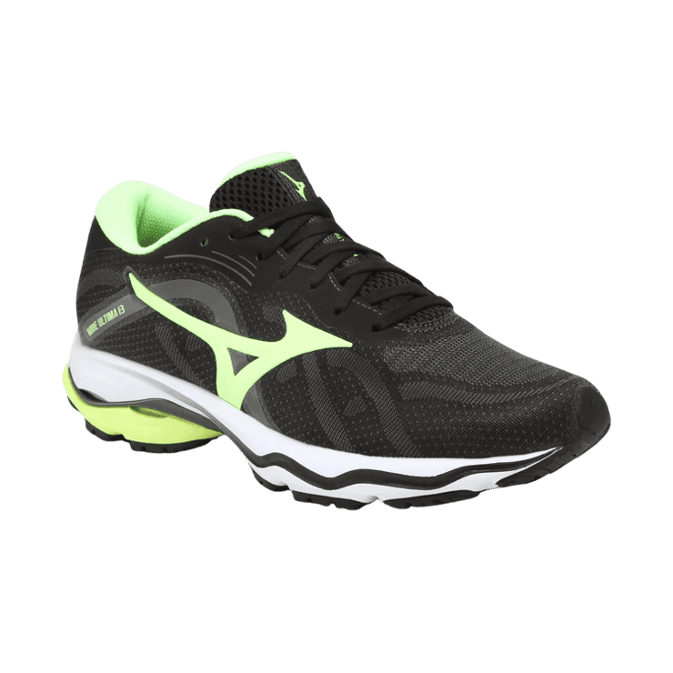 Mizuno Wave Ultima 13 Black Green Angle 0