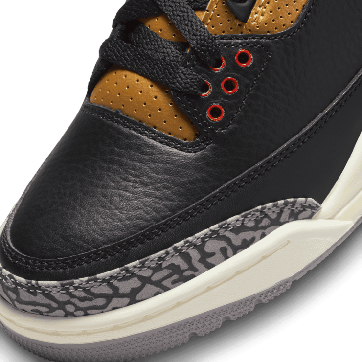 Air Jordan 3 Retro Black Cement Gold (W) Angle 4