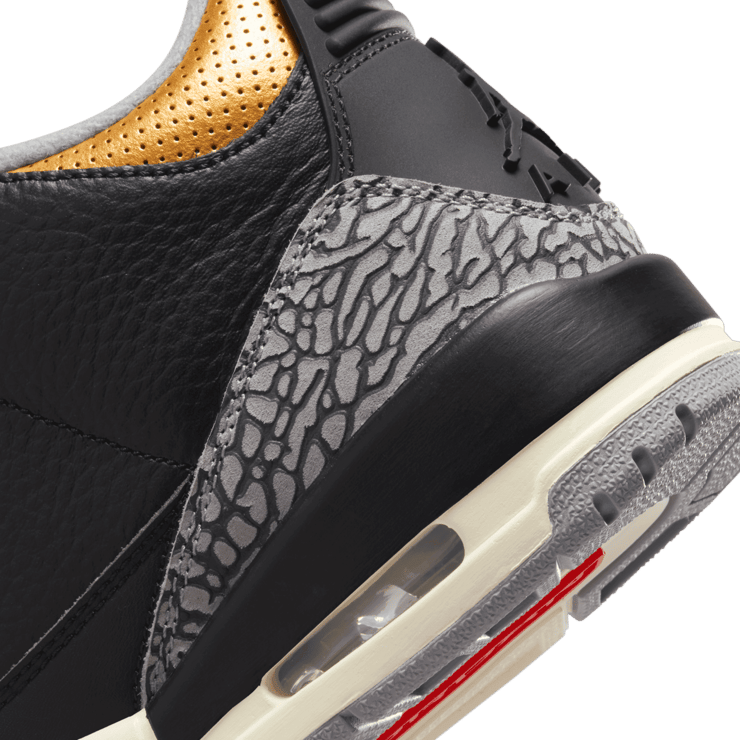 Air Jordan 3 Retro Black Cement Gold (W) Angle 5