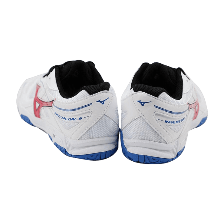 Mizuno Wave Medal 6 White Red Blue Angle 0