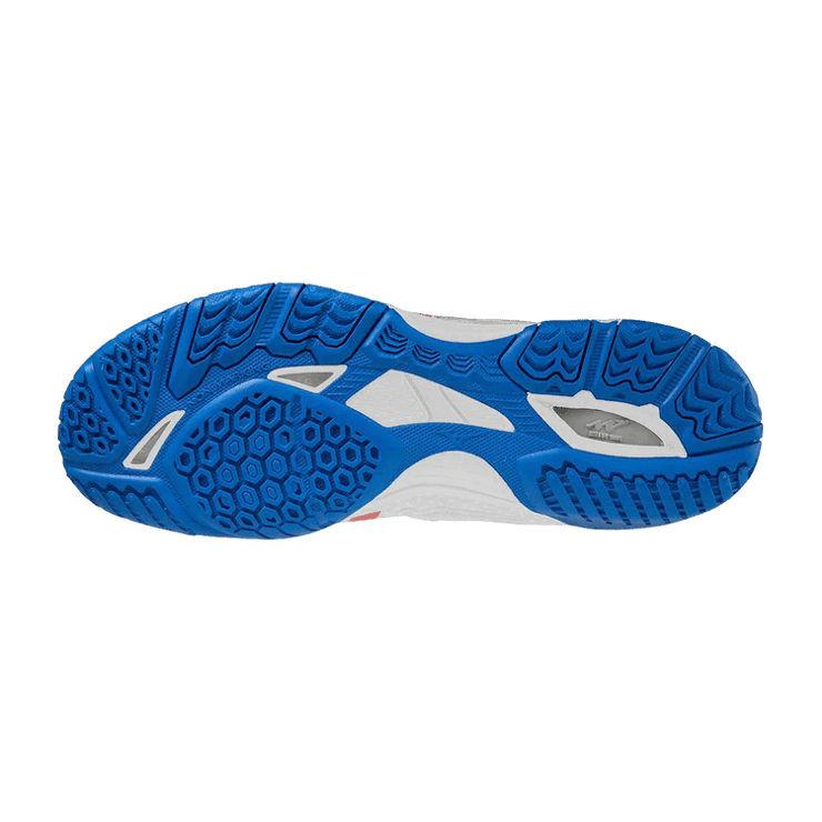 Mizuno Wave Medal 6 White Red Blue Angle 1