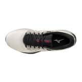 Mizuno Wave Rider 26 2E Wide White Black Angle 0