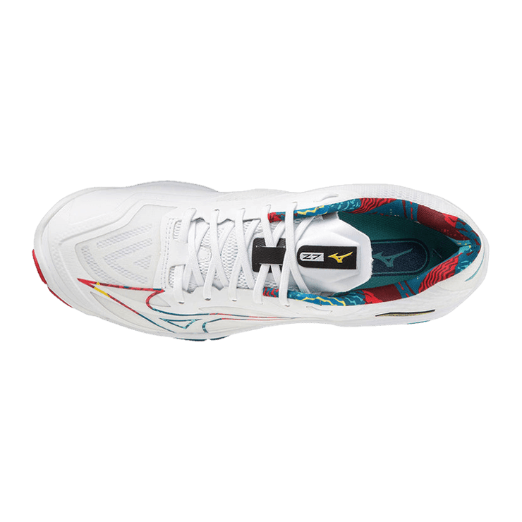 Mizuno Wave Lightning Z7 White Green Red Angle 0