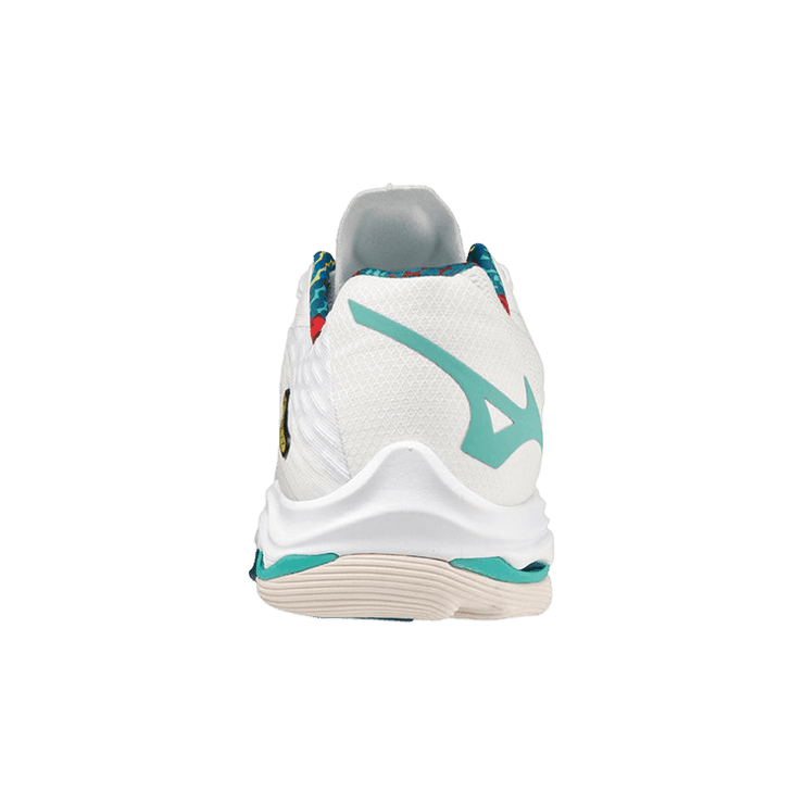 Mizuno Wave Lightning Z7 White Green Red Angle 1