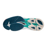 Mizuno Wave Lightning Z7 White Green Red Angle 2