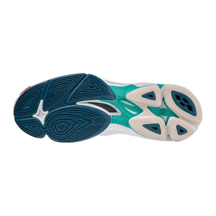 Mizuno Wave Lightning Z7 White Green Red Angle 2