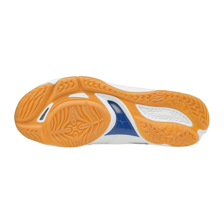 Mizuno Wave Rider 25 Wide White Blue Angle 1