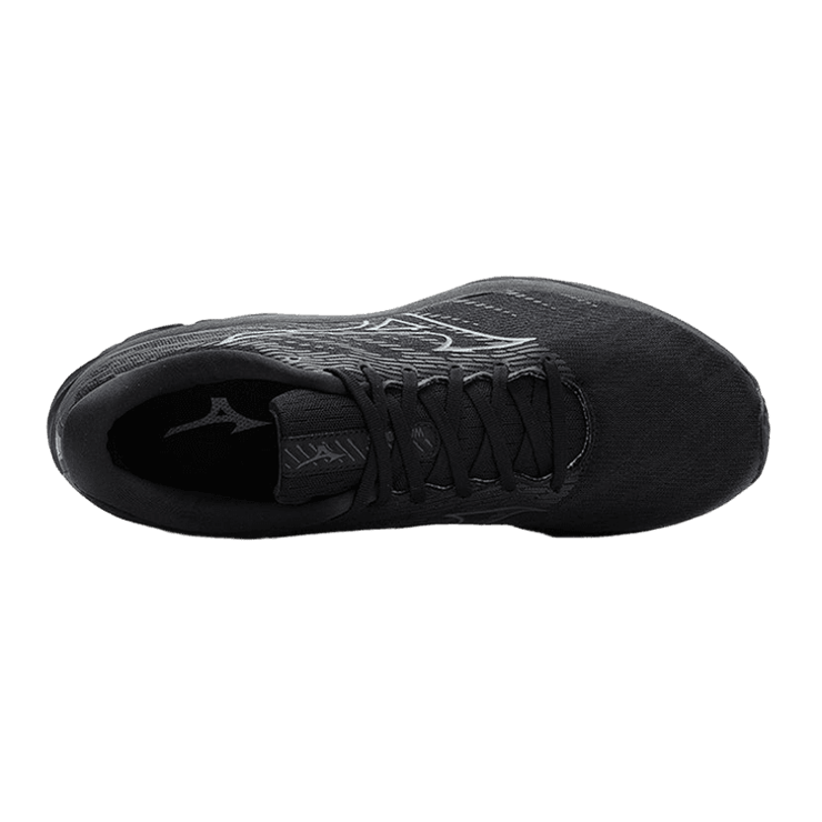 Mizuno Wave Rider 26 Black Dark Gray Dark Blue Angle 1