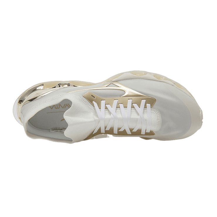 Sorayama x Mizuno Wave Prophecy White Gray Gold Angle 2