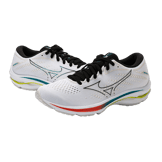 Mizuno Wave Rider 25 White Black Angle 0