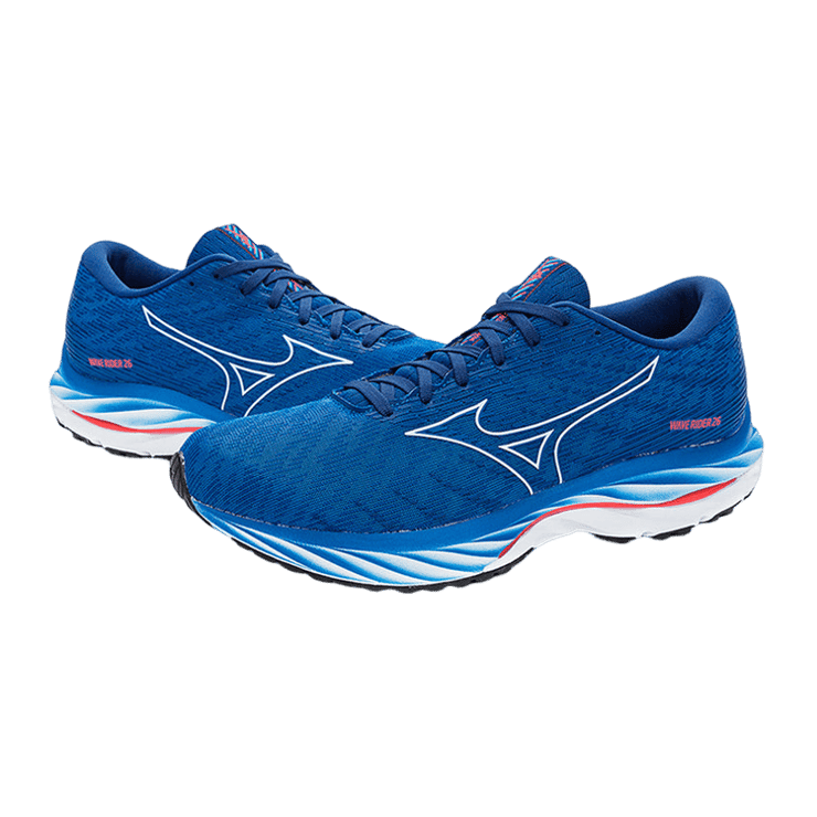 Mizuno Wave Rider 26 Blue White Angle 0
