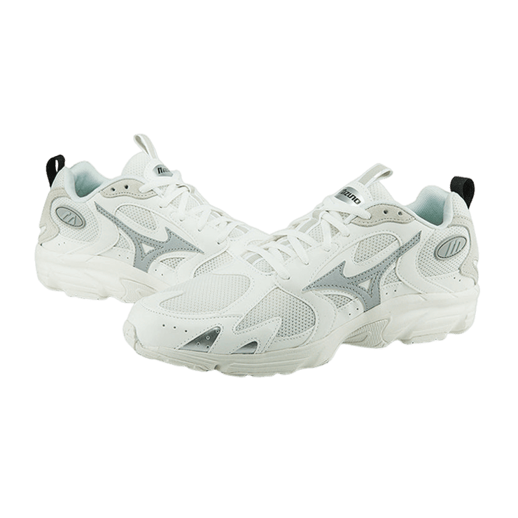 Mizuno City jogging Breathable Shock Absorption White Silver Angle 1