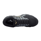 Mizuno Wave Ultima 12 Black Gray Gold Angle 0