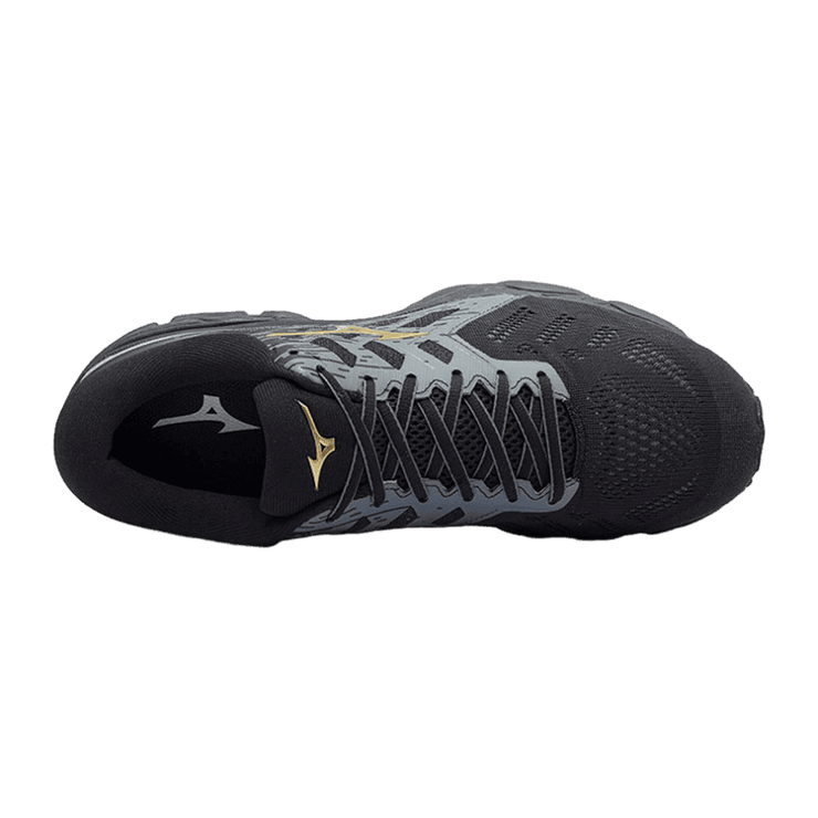 Mizuno Wave Ultima 12 Black Gray Gold Angle 0