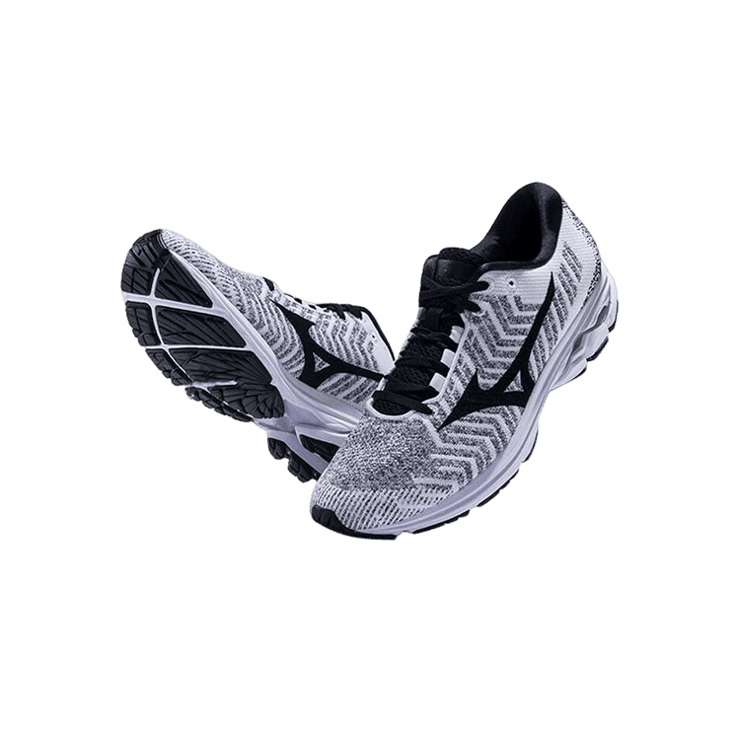 Mizuno Wave Rider Waveknit 3 Black Gray Angle 1