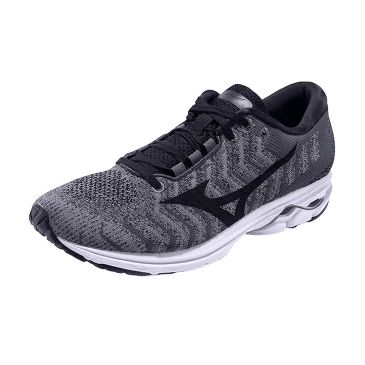 Mizuno Wave Rider Waveknit 3 Grey Black Angle 0