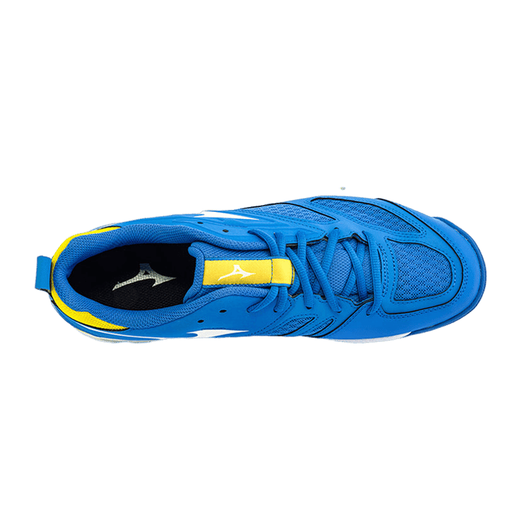 Mizuno Dynablitz Lightweight Breathable Volleyball Blue Yellow Angle 0