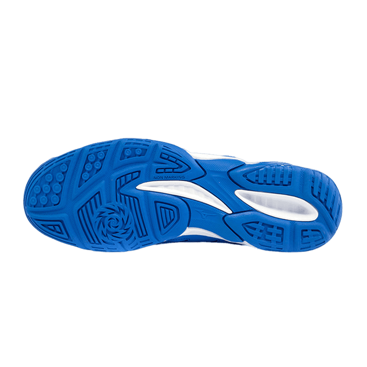 Mizuno Dynablitz Lightweight Breathable Volleyball Blue Yellow Angle 2