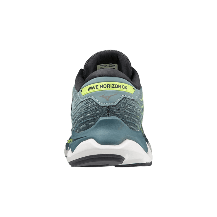 Mizuno Wave Horizon 6 Gray Green Black Angle 1