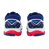 Mizuno Wave Ultima12 White Blue Red Angle 1