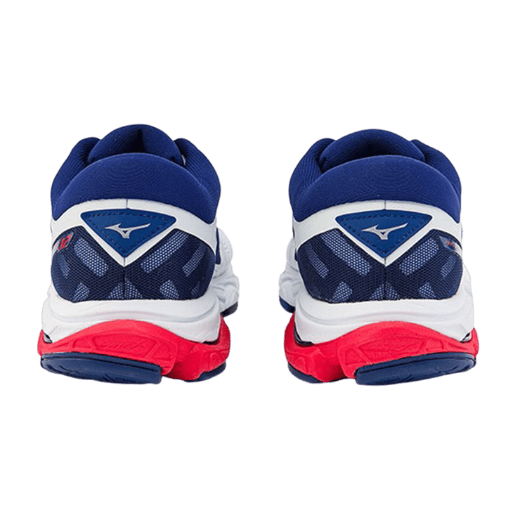 Mizuno Wave Ultima12 White Blue Red Angle 1