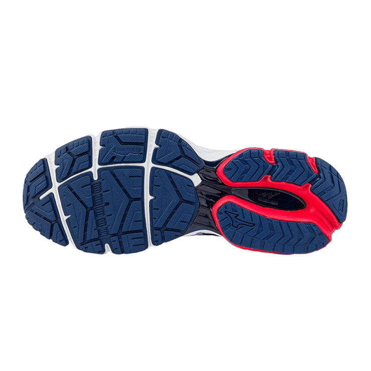 Mizuno Wave Ultima12 White Blue Red Angle 2