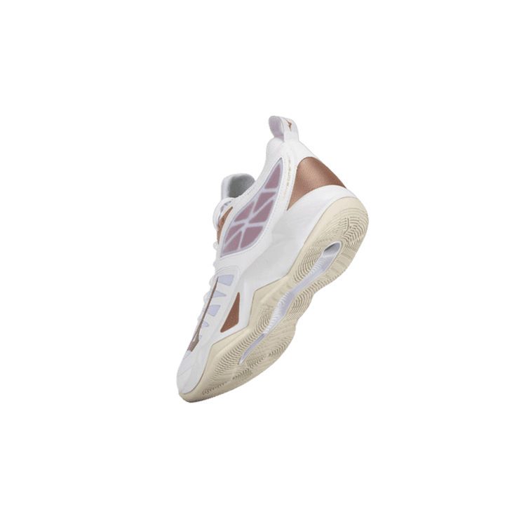 Mizuno Wave Dimension White Rose Gold (W) Angle 0