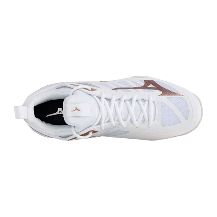 Mizuno Wave Dimension White Rose Gold (W) Angle 1