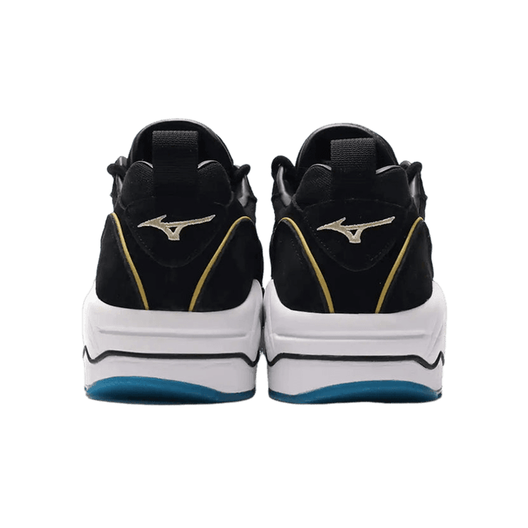 Mizuno Wave Rider 1 Black Gold Angle 2