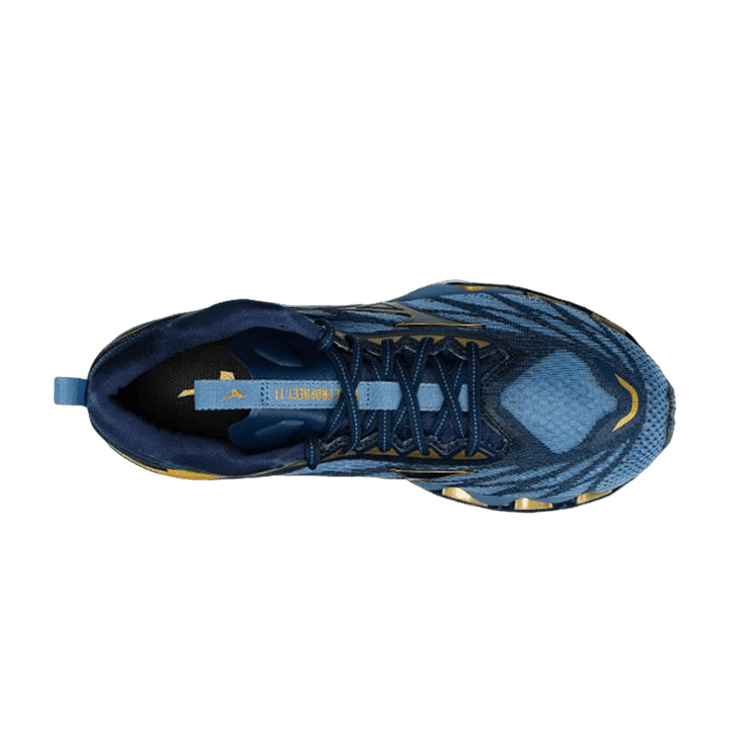 Mizuno Wave Prophecy 11 Blue Black Gold Angle 0